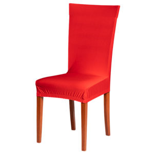 Potah na židli červený  - Natahovací elastický potah